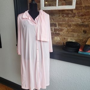Vintage pink nightgown and pant pajama set